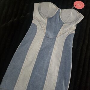 Lilly's Kloset strapless Mini Jean Dress